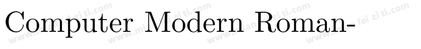 Computer Modern Roman字体转换